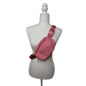 Lululemon Everywhere Beltbag Large 2L Pink Design Women OSFM Silver Hardwear